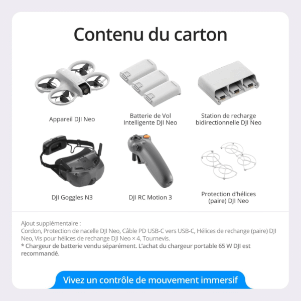 Drone ultra-compact – DJI – Neo Fly More Combo – 135g, accessoires inclus, capture cinématographique, Vidéo 4K Ultra HD – Image 6
