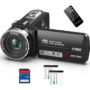 BAZARLAND30.Caméscope 4K Caméra vidéo 48MP 30FPS Vision Nocturne Infrarouge Zoom Numérique 18X