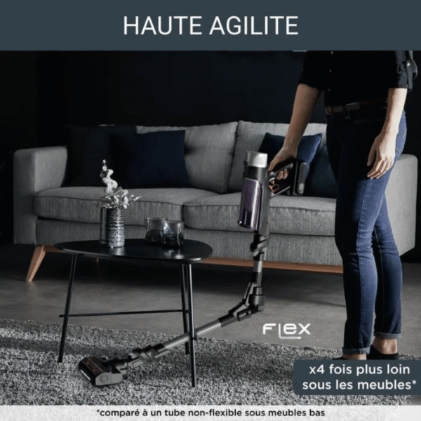 ROWENTA X-Force Flex 9.60 Allergie Aspirateur balai sans fil multifonction, Tube Flex, Performant, Léger, Batterie amovible RH2038WO – Image 4