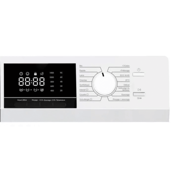 Lave-linge hublot CONTINENTAL EDISON CELL10140W2 – 10 kg – Largeur 60 cm – Classe A -1400 trs/min – moteur induction – Blanc – Image 2