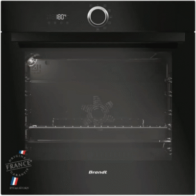 Four électrique encastrable – Pyrolyse – Chaleur tournante pulsée – BRANDT BXP5560B – Noir – 73L – A+