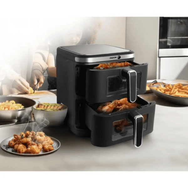 Friteuse sans huile FAGOR – Airfryer FGD11 – Capacité 11L – Double cuves 5,5 L – 12 programmes de cuisson – 2800W – Image 2