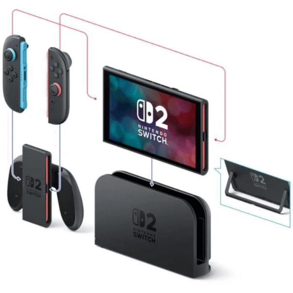 Console Nintendo Switch 2 • Bleu Clair & Rouge Clair + Mario Kart World (Code) – Image 8