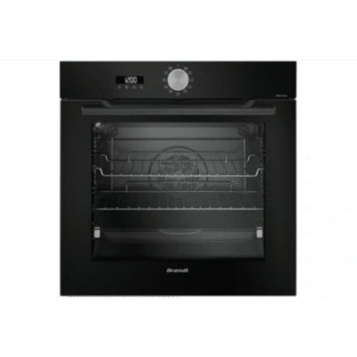 Four encastrable Brandt BOP7536B – Four – encastrable – niche – largeur : 56 cm – profondeur : 55 cm – hauteur : 58.5 cm – avec système auto-nettoyant – classe A+ – noir