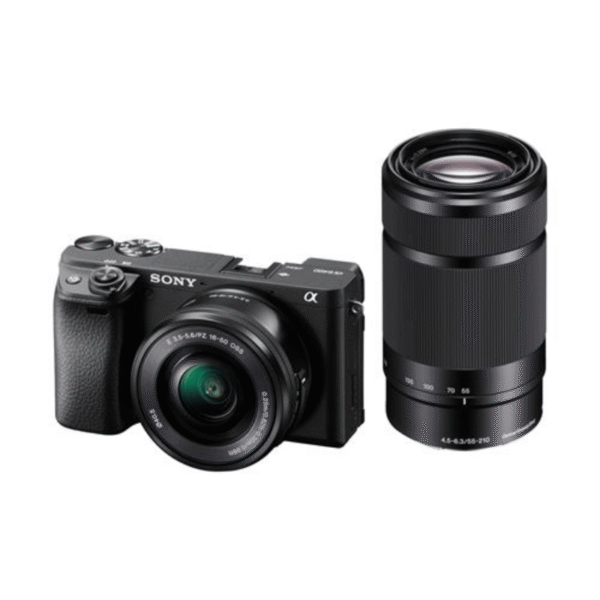 Appareil photo Hybride Sony A6400 Noir + Objectif E PZ 16-50 mm f/3.5-5.6 OSS + Objectif E 55-210 mm f/4.5-6.3 OSS + chargeur externe + 2ème batterie – Image 2